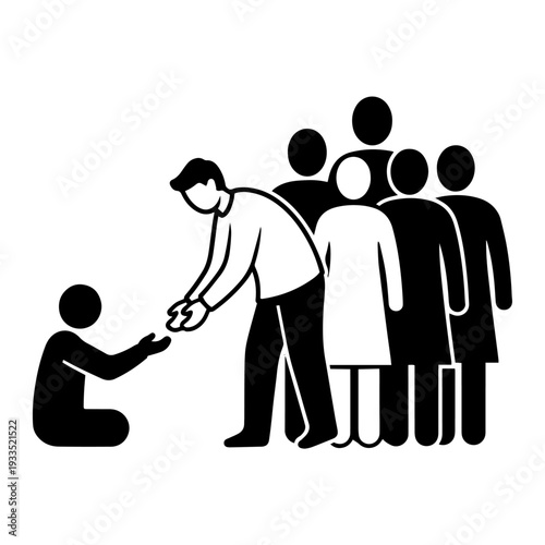 Help the Needy Concept - Charity and Support Silhouette Pack