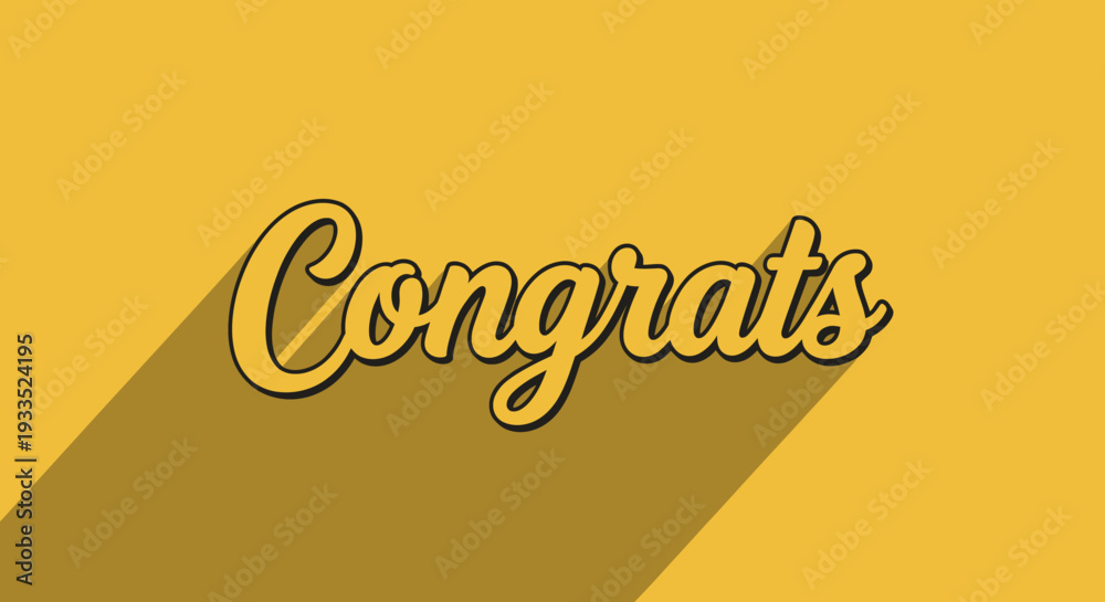 Obraz premium Congrats Text with Shadow Effect.