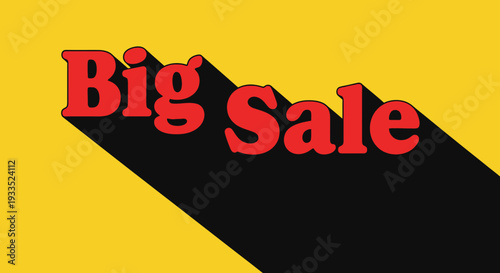 Big Sale Text on Yellow Background 1.