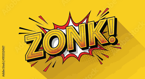 Comic Book Style Zonk Exclamation Burst.