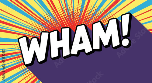 Comic Style Wham Text Graphic Design.