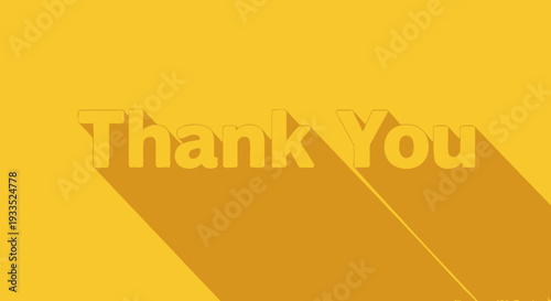 Thank You Text with Shadow Effect.