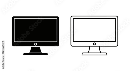 Modern monitors comparison design Vector