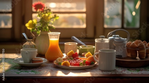 Wallpaper Mural Bask in the golden light of a perfect, healthy morning meal. Torontodigital.ca