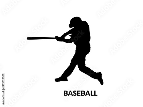 baseball player silhouette vector