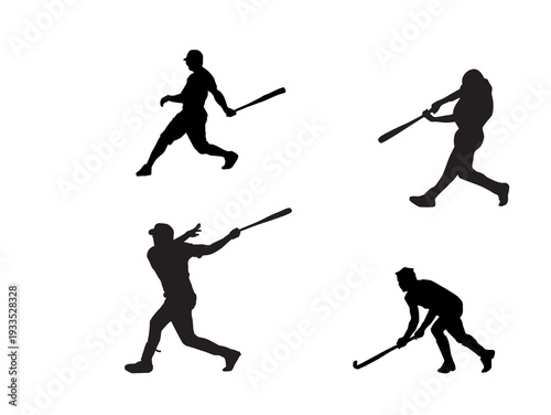 golf player silhouette vector illustration
