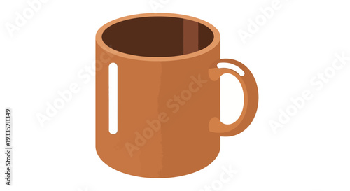 Brown Coffee Mug with Handle.