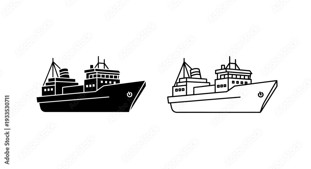 Obraz premium Modern vessels illustration Vector
