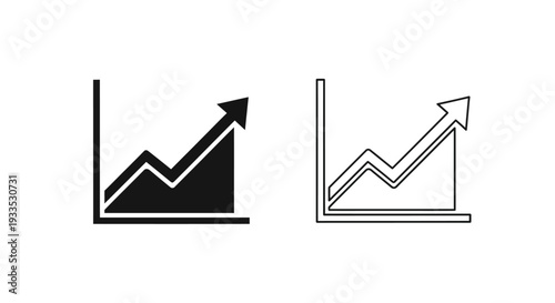 Trend growth business performance Vector