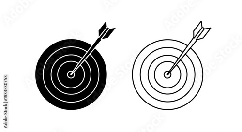 Target practice arrow bullseye Vector