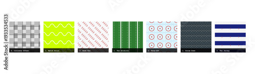 High resolution seamless patterns with bold geometric and organic designs. Vibrant, tileable backgrounds ideal for fabric printing, textile production, wallpaper, packaging, wrapping paper, scrapbook