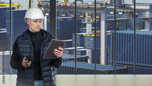 Port logistics, container t...