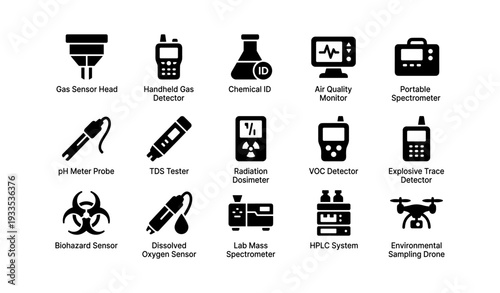 Environmental monitoring devices: sensors and detectors for air and water quality analysis