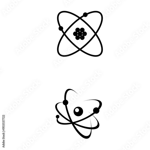 Quadro su tela Atomic Emblem Symbol Representing Scientific Research and Innovation Concept