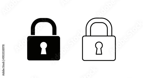 Secure lock icons - modern design Vector