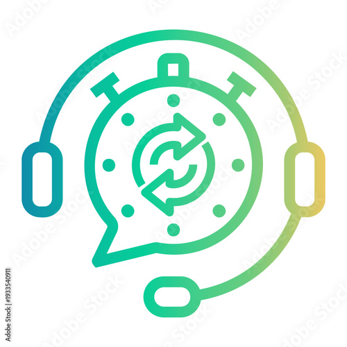 response Line Gradient Icon