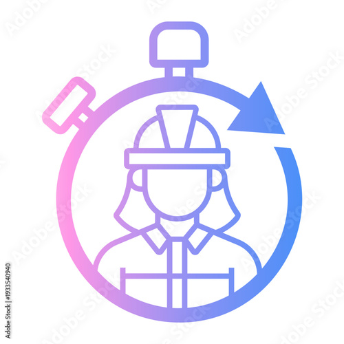 response Line Gradient Icon