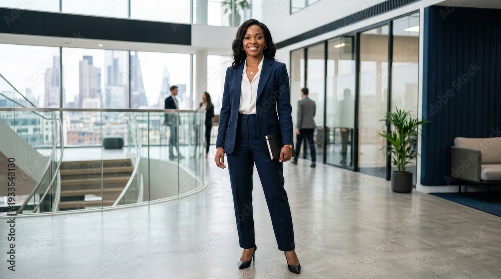 Fototapeta premium Confident Businesswoman in Modern Office Space.