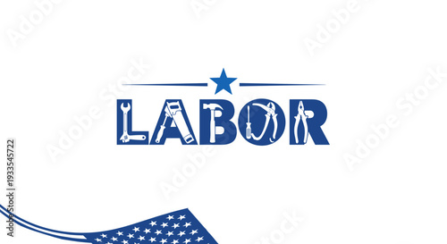Labor day celebration with festive decorations and patriotic theme