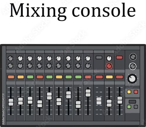 audio mixing console editable vector 
