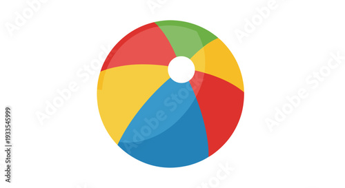 Free Download Colorful beach ball with vibrant sections - GFXLoad