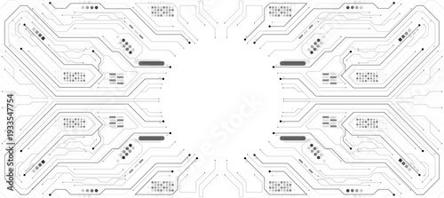 Abstract Circuit Board Pattern Vector Background.