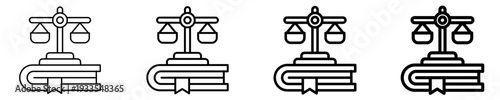 Law  Icon Set Different Style Collection