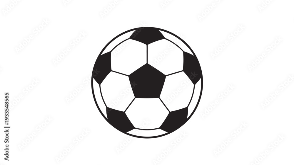 Naklejka premium Classic black-and-white soccer ball design.