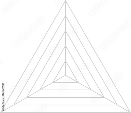 三角形のレーダーチャートの背景、クモの巣状のグラフ