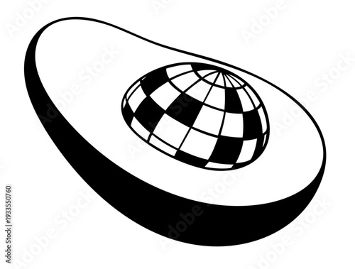 Disco ball avocado half