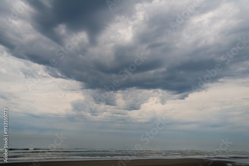 USA, WA, Queets.  Threatening clouds over the Pacific. Viewed from South Beach on the Olympic Peninsula.