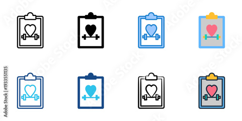 Health coaching icons set multiple style collection. Editable stroke 
