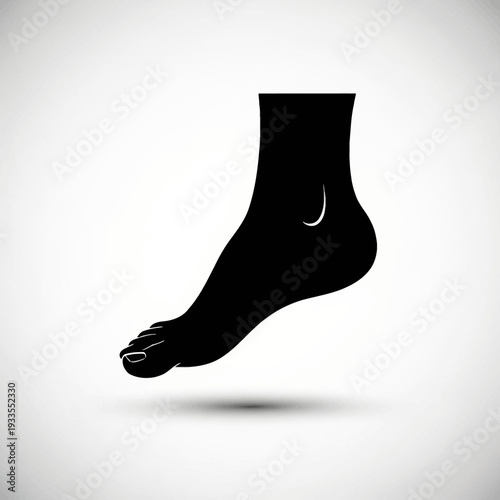 Black Sock with Nike Logo Isolated.