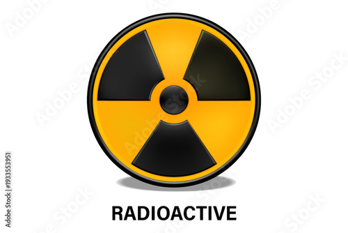 Radioactive sign. Warning signs. Hazardous material signs. Globally harmonized system hazard pictograms. GHS symbol. 