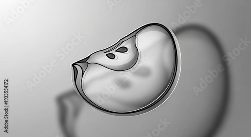 Whisk pouring liquid splash droplets gray background shadow smooth curves