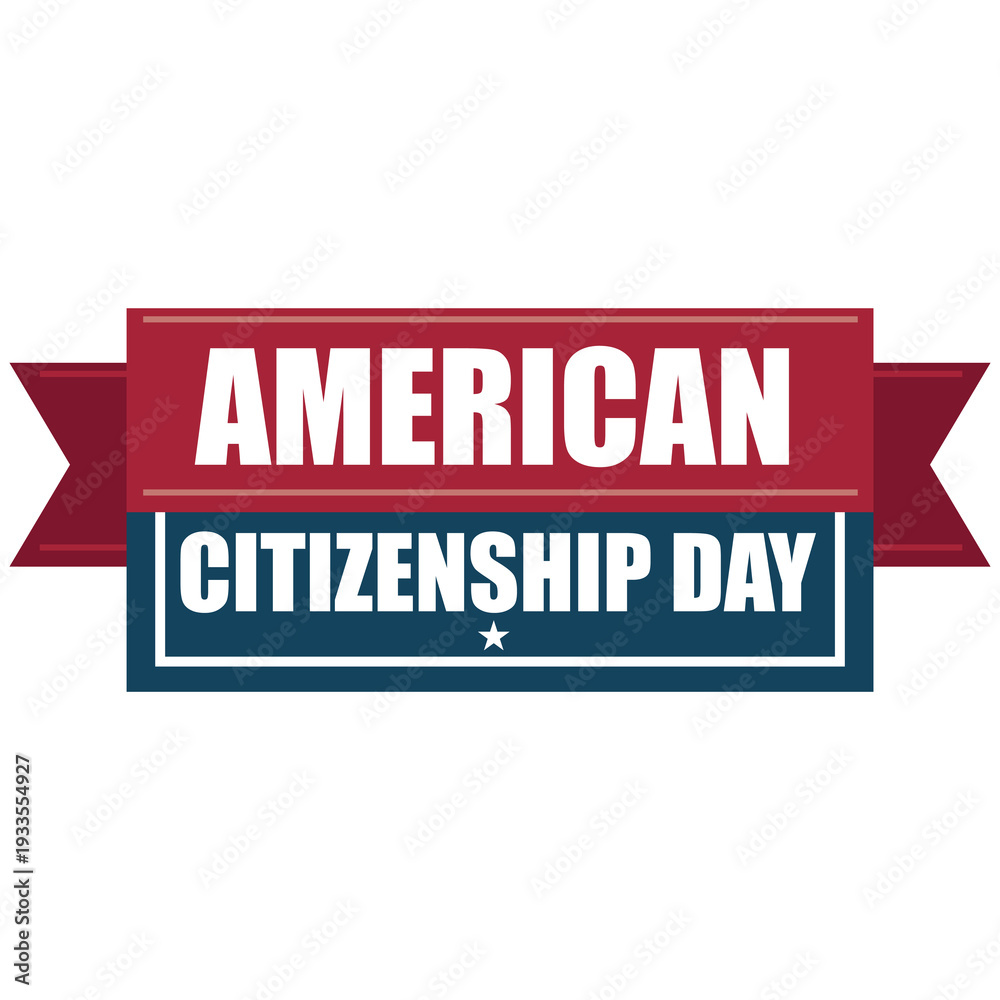 Fototapeta premium American Citizenship Day sticker