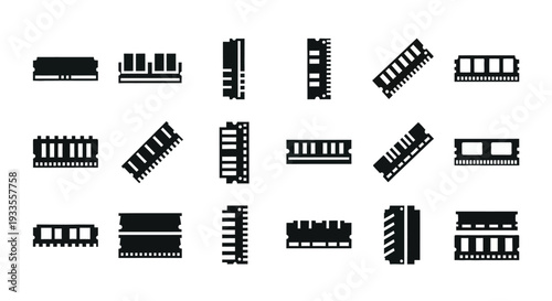 Collection of Various Electronic Circuit Boards and Components Displayed in a Grid Pattern