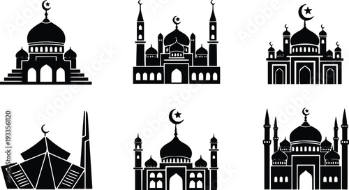 Mosque Architecture in Vector Art