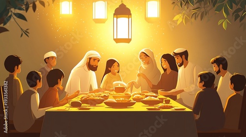 Family Gathering for Iftar During Ramadan