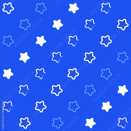 Shining Star Vector Seamless Pattern