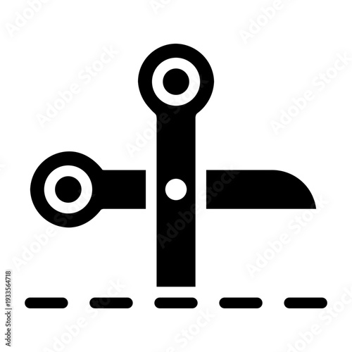 Scissors Vector Solid Icon, Cutting Icons Collection, Scissor Silhouette.