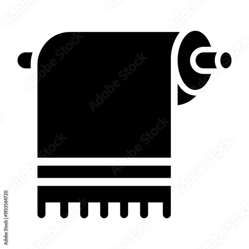 Fabric Machine Solid Icon, Textile Icons Collection, Cloth Silhouette