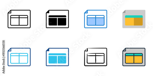 Coaching log icons set multiple style collection. Editable stroke 
