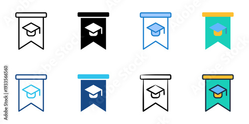 Masterclass icons set multiple style collection. Editable stroke 
