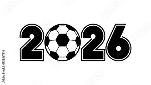 2026 soccer ball illustration.