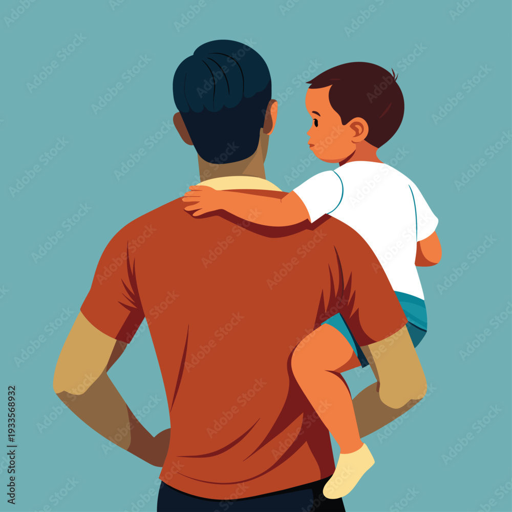 Fototapeta premium A modern fashion illustration featuring a man and woman standing in sport clothing with a vector t-shirt design and polo template shown from the back and front body silhouette