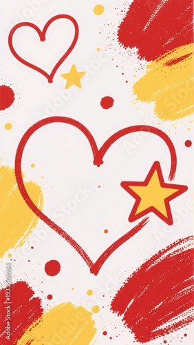 watercolor heart vector illustration