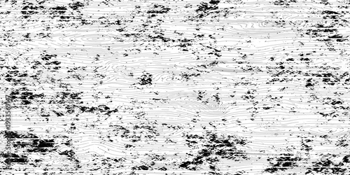 Grunge wood texture, seamless pattern, wood plank, black and white, vector design