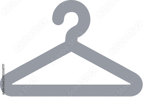 Simple Outline Clothes Hanger Rack for Wardrobe Accessory Illustration