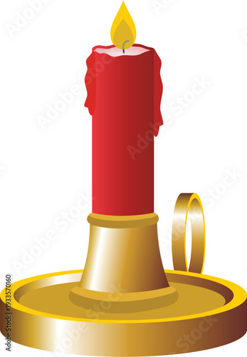 A single vintage metal object featuring a red and yellow fire hydrant and extinguisher isolated on a white background with light equipment